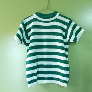 Vintage J. G. Hook Mock Neck Short Sleeve Sweater